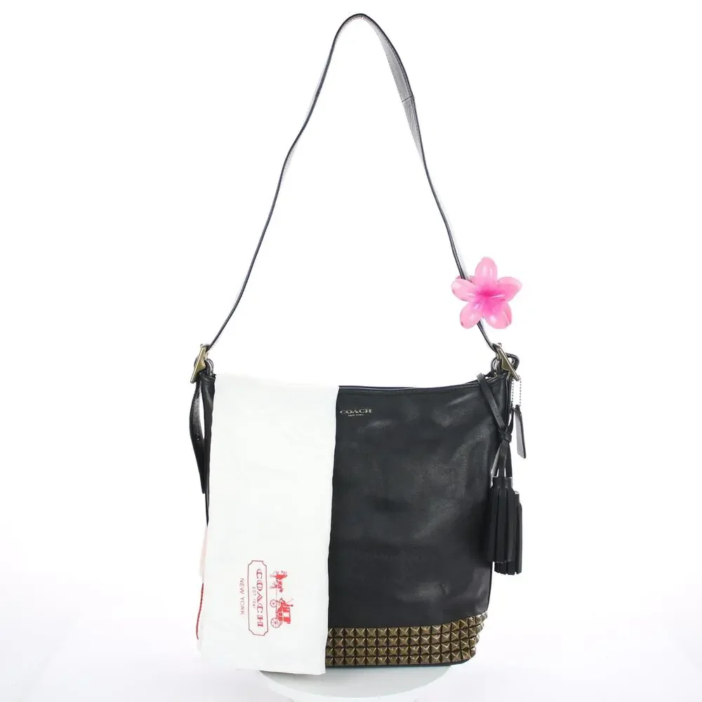 Coach Legacy Studded Black Leather Duffle Bag 26413